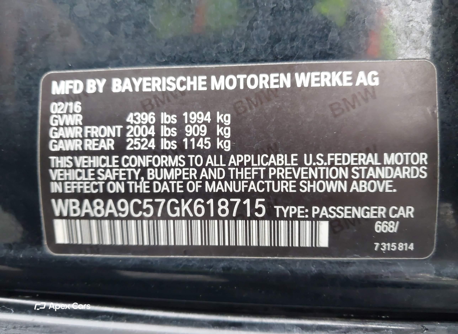 BMW Series 3 2016