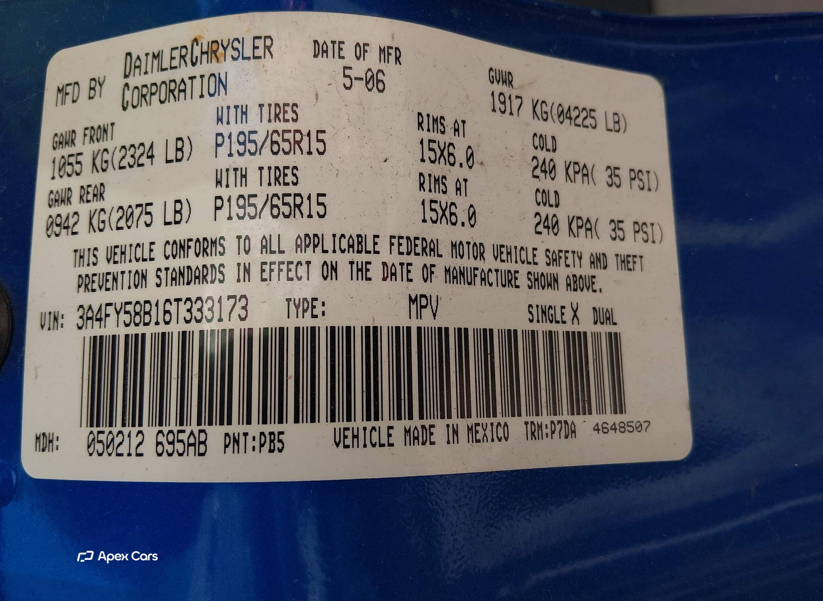 Chrysler PT Cruiser 2006