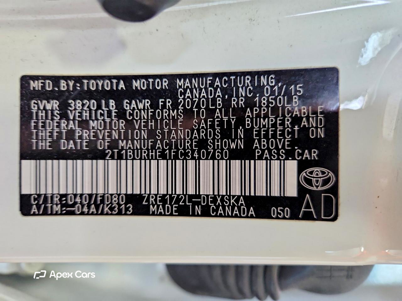Toyota Corolla 2015