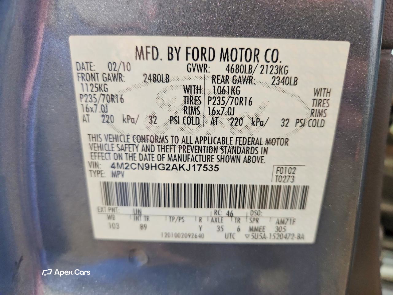 Mercury Mariner 2010