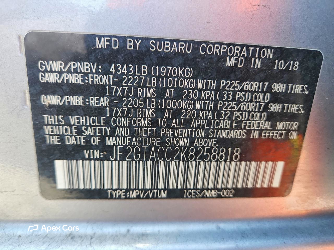 Subaru XV 2019