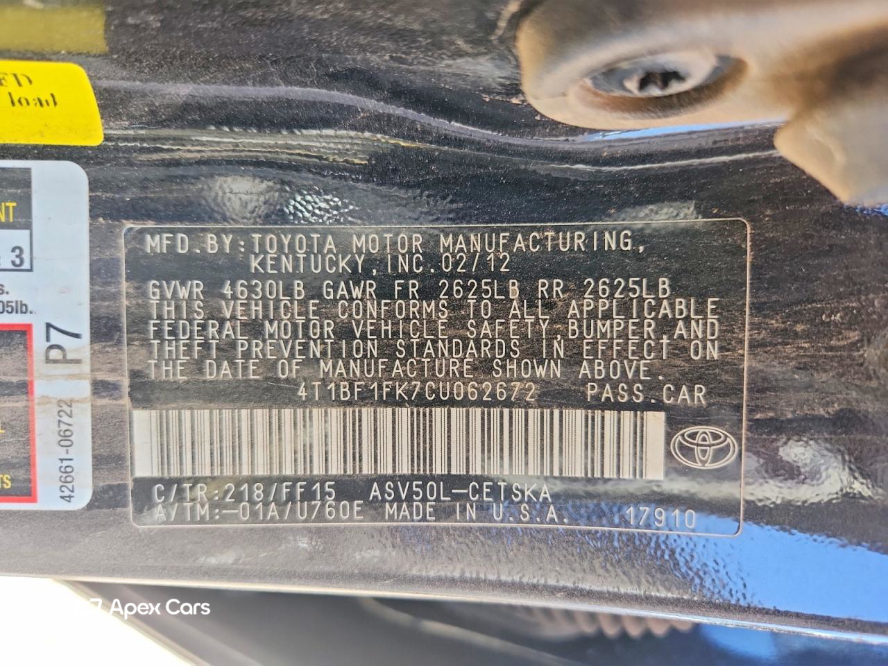 Toyota Camry 2012