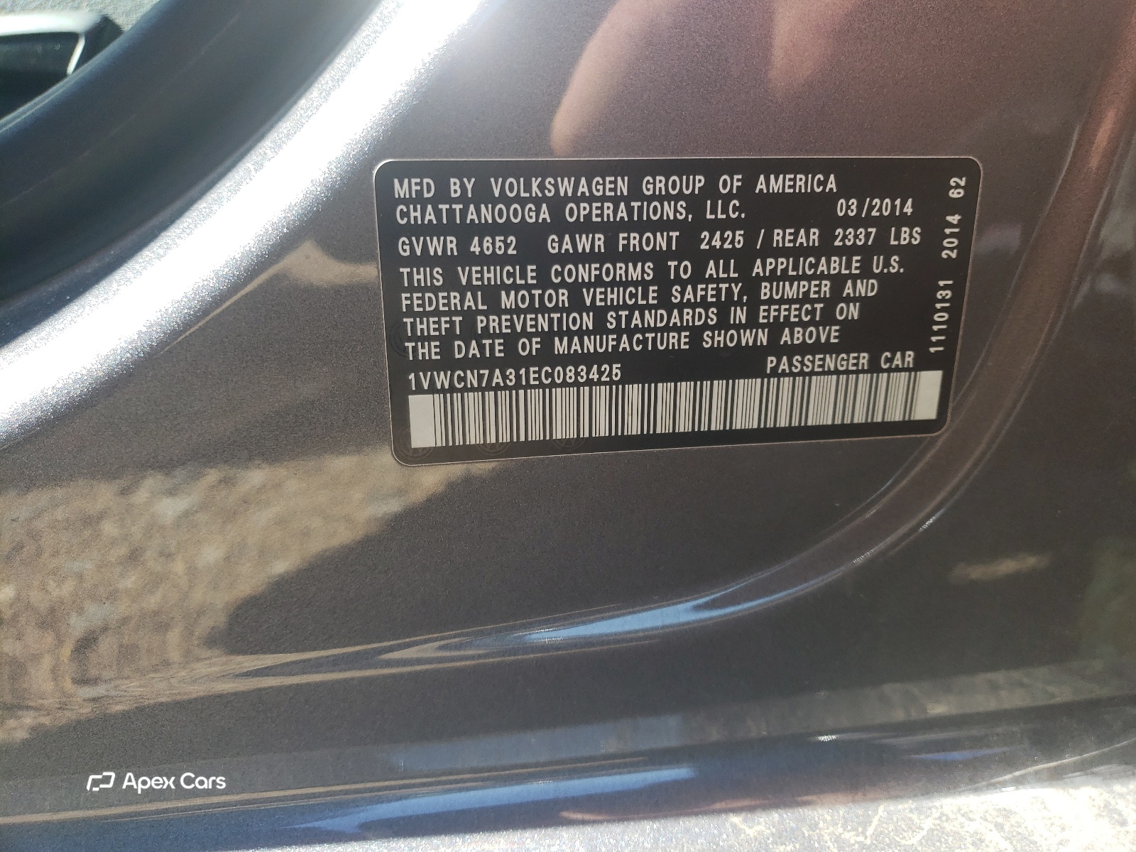 Volkswagen Passat 2014