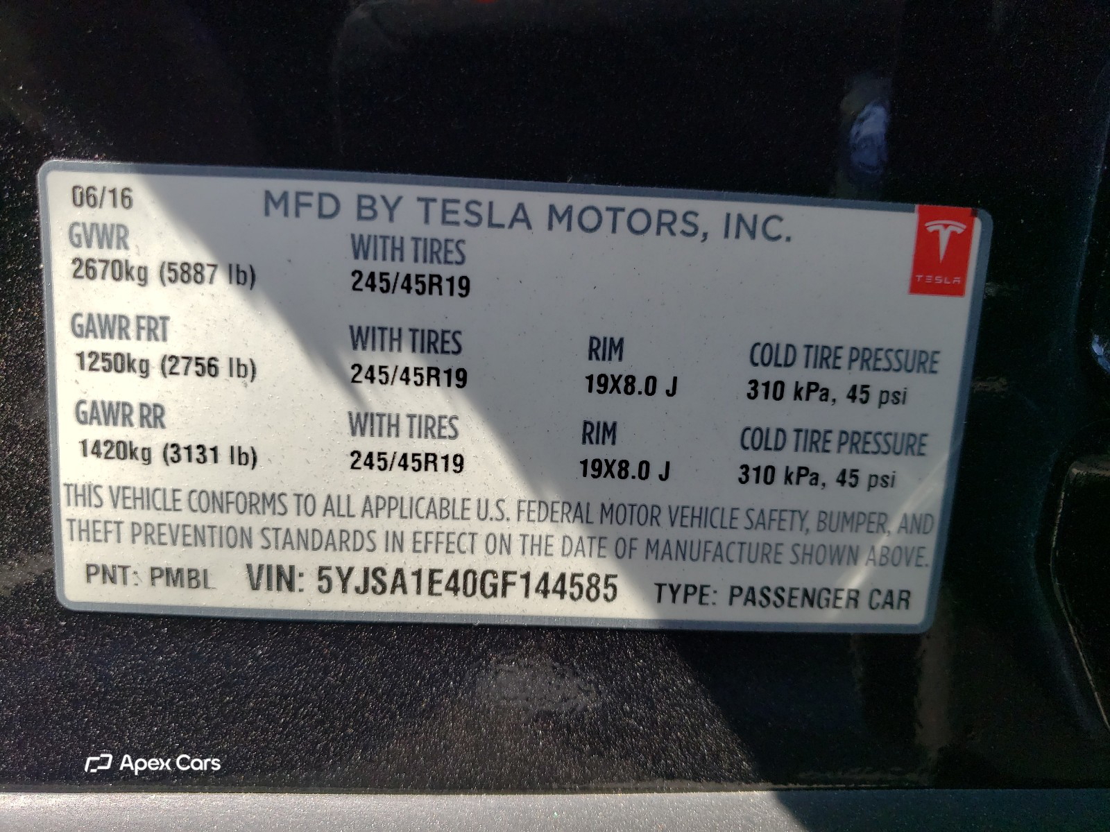 Tesla Model S 2016