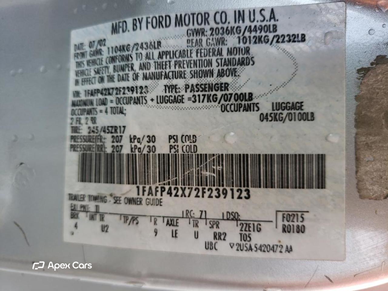 Ford Mustang 2002
