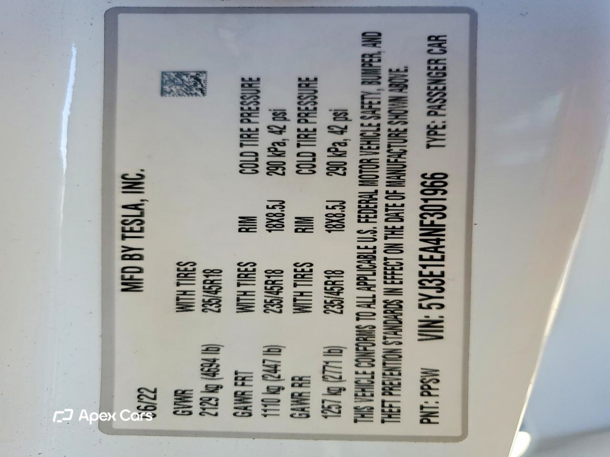 Tesla Model 3 2022