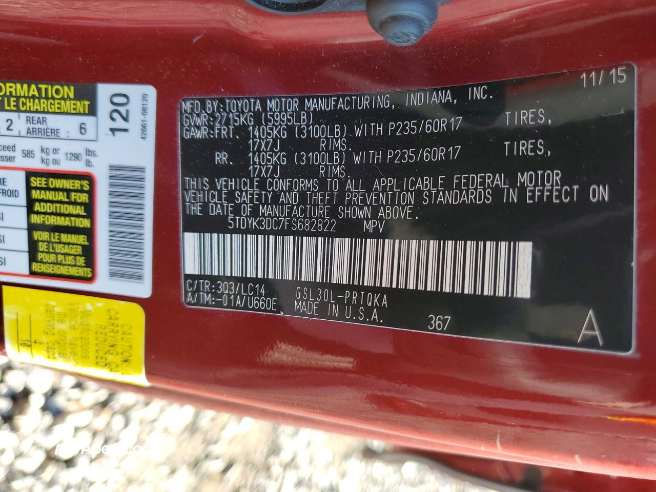 Toyota Sienna 2015