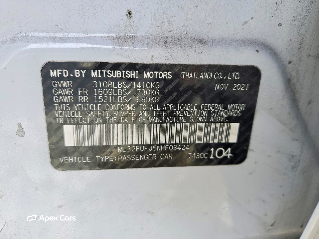 Mitsubishi Mirage 2022