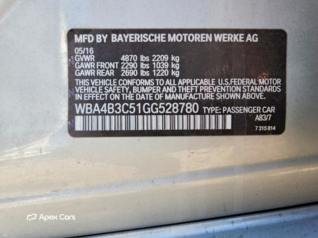 BMW Series 4 2016
