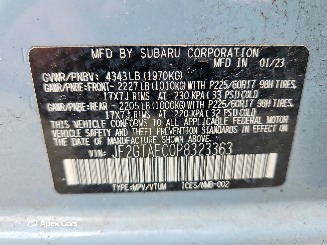 Subaru XV 2023