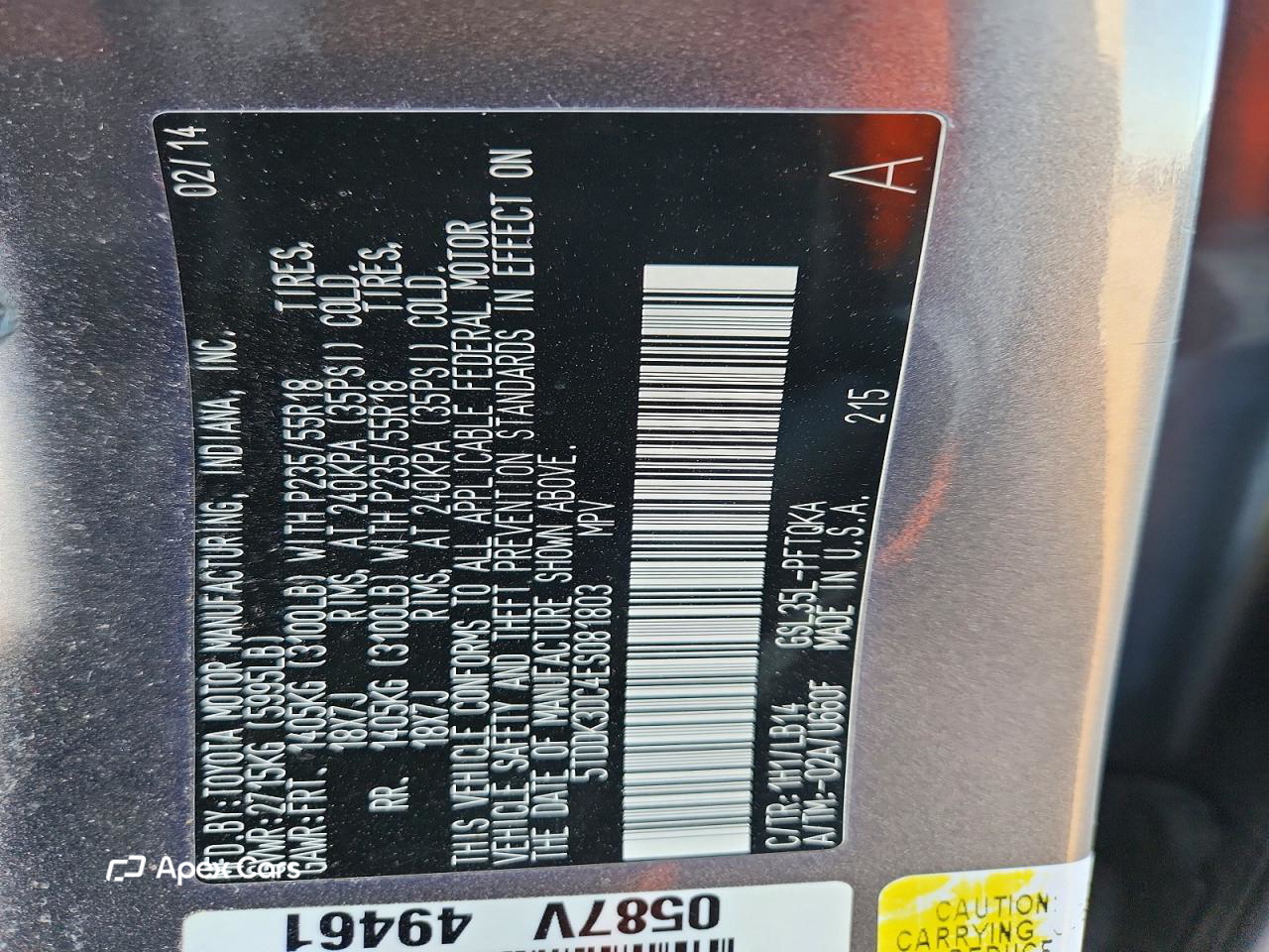 Toyota Sienna 2014