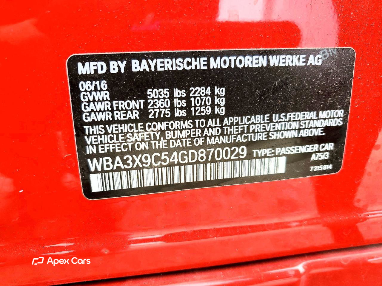 BMW Series 3 2016