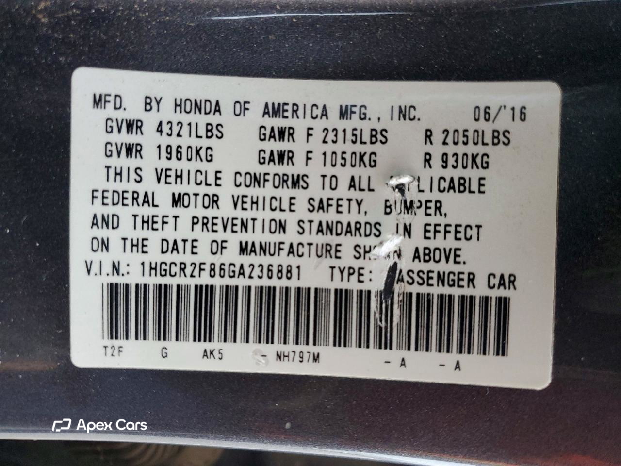Honda Accord 2016