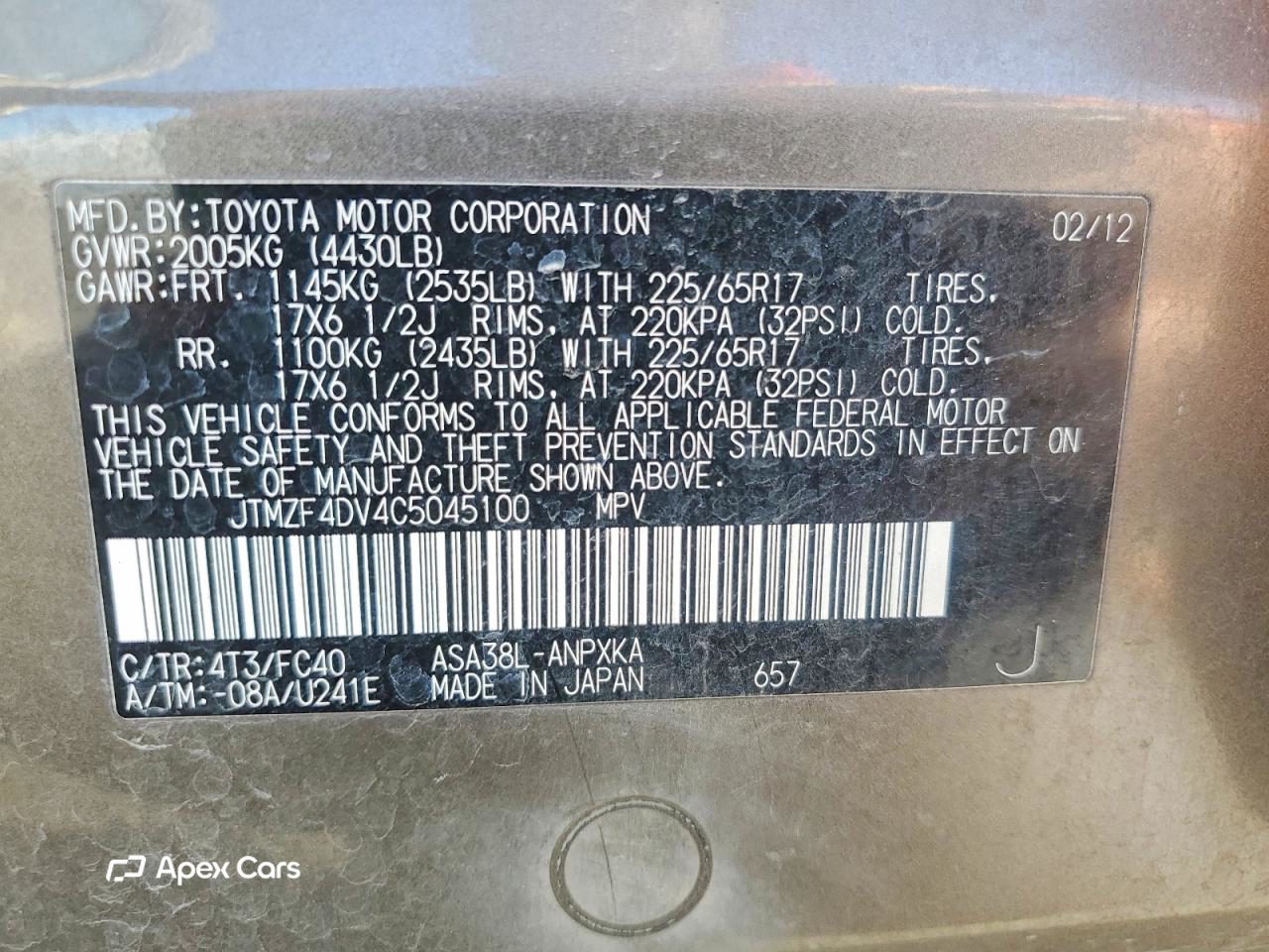 Toyota RAV 4 2012