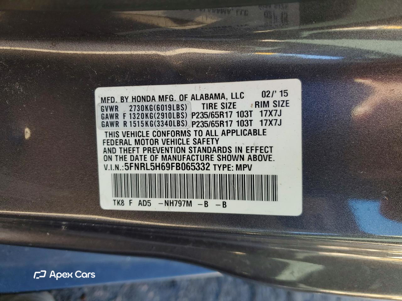 Honda Odyssey 2015