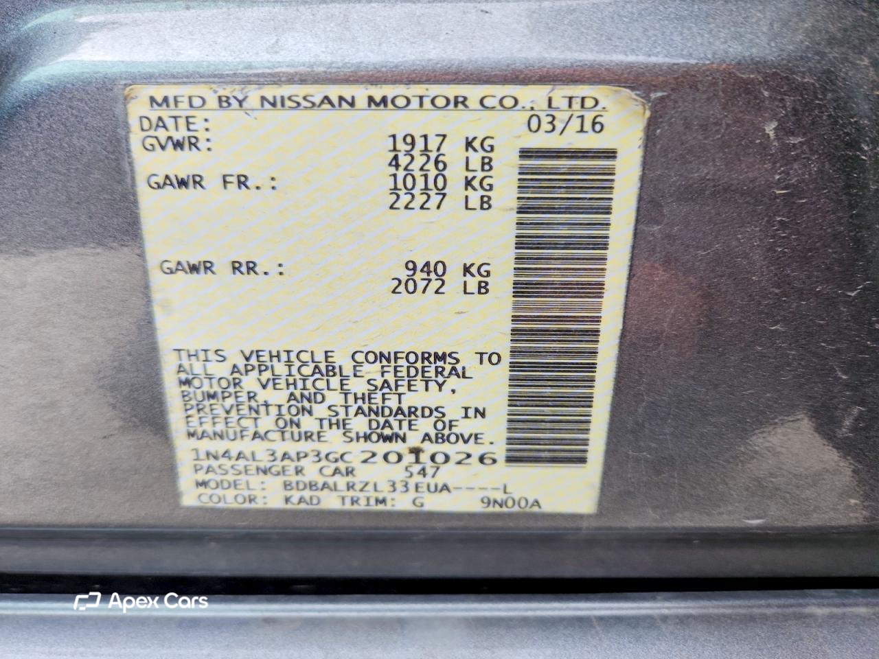 Nissan Altima 2016