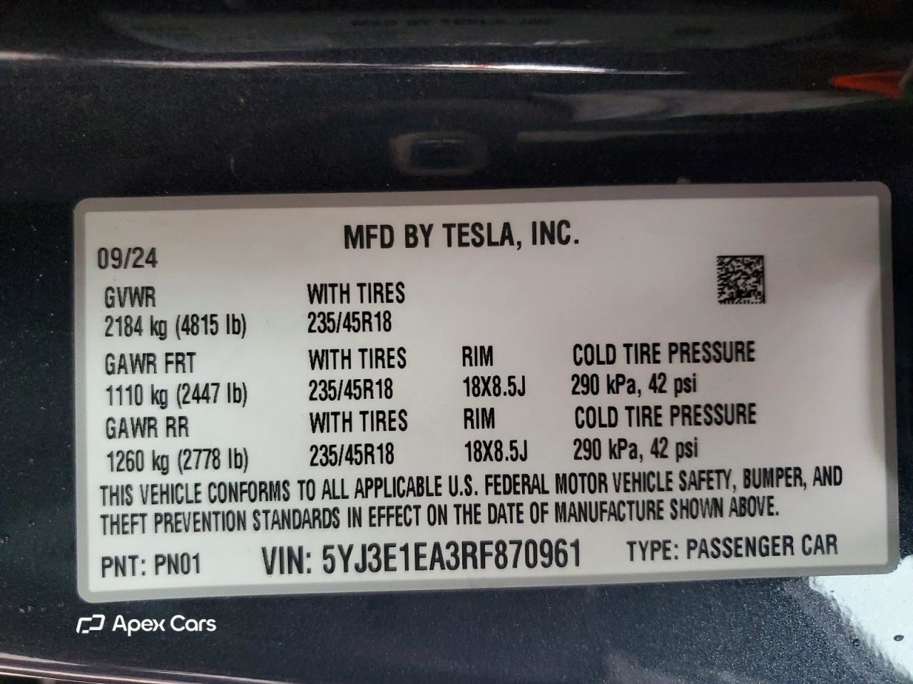 Tesla Model 3 2024