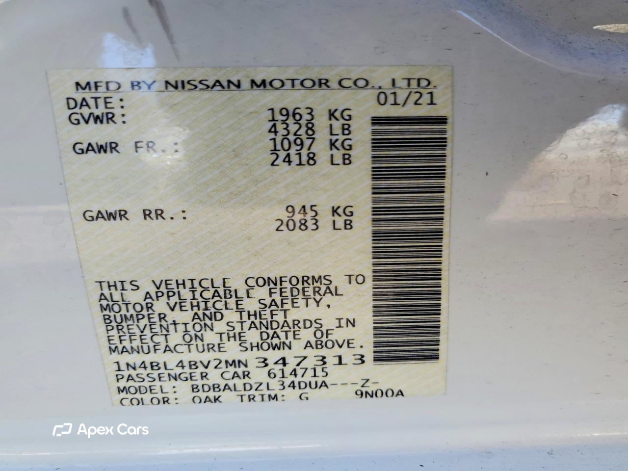 Nissan Altima 2021