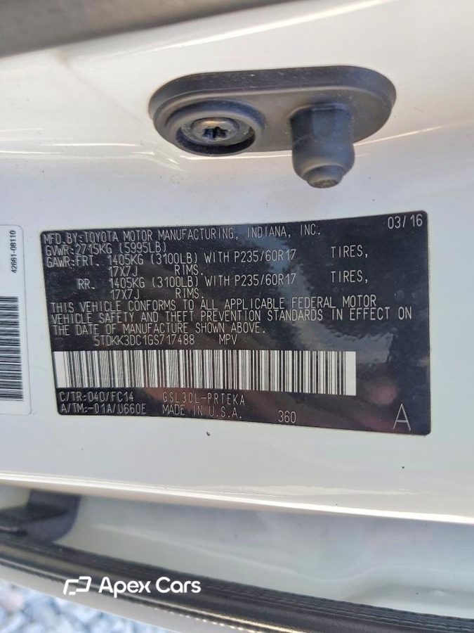 Toyota Sienna 2016
