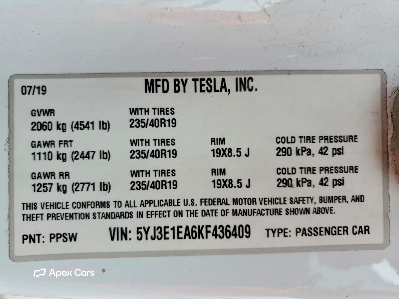 Tesla Model 3 2019