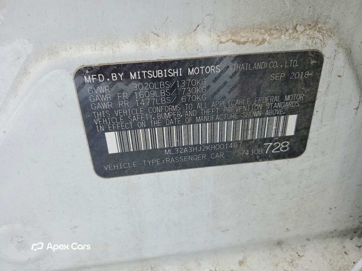 Mitsubishi Mirage 2019
