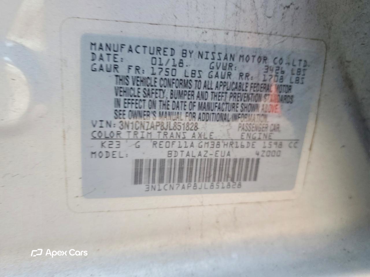 Nissan Versa 2018