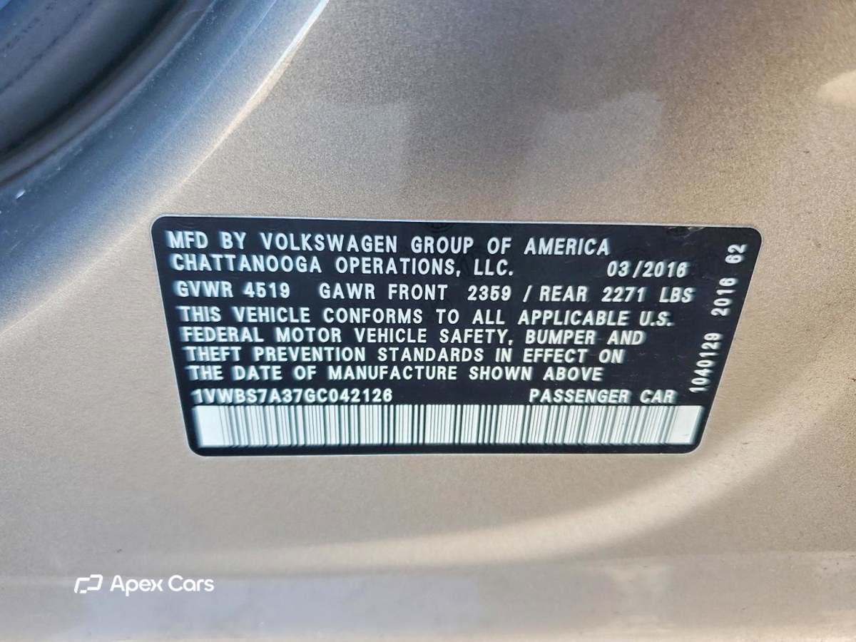 Volkswagen Passat 2016