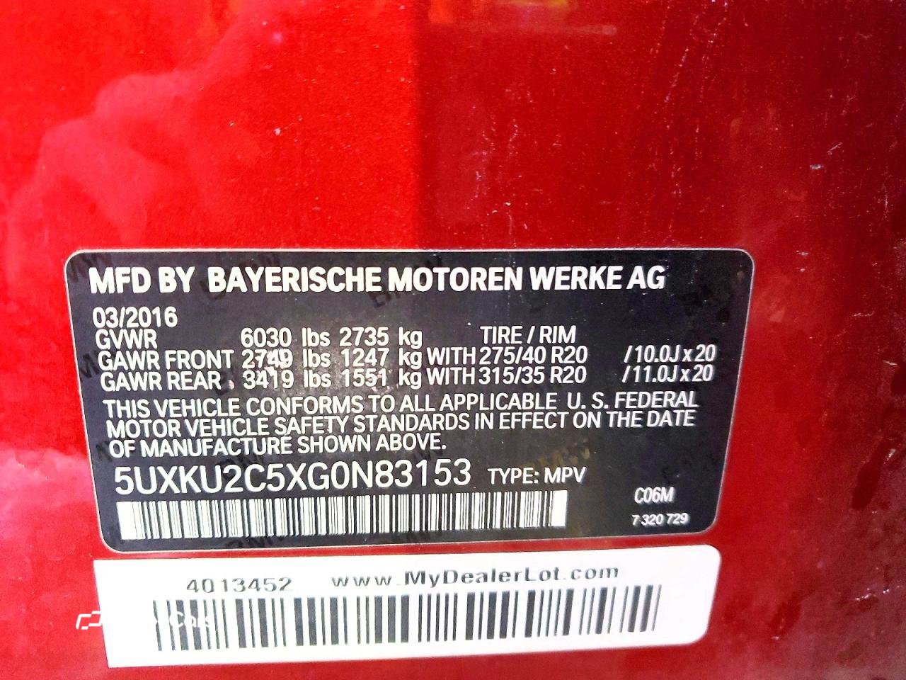 BMW X6 2016