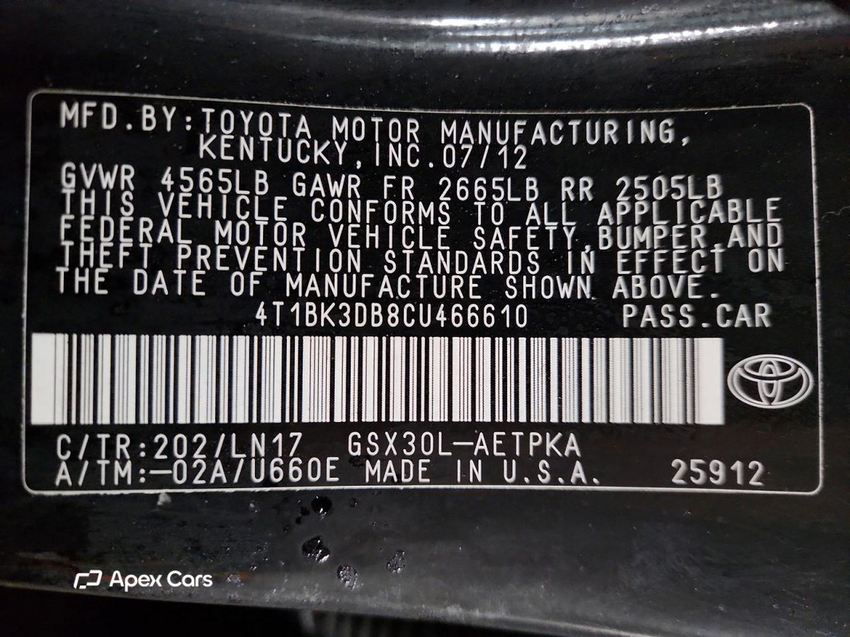 Toyota Avalon 2012
