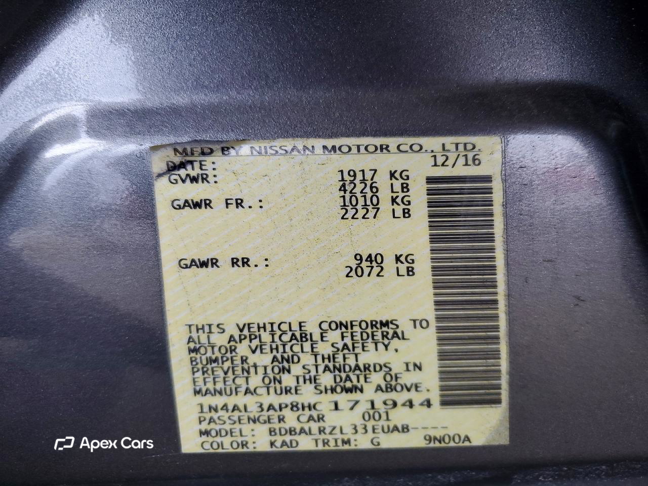 Nissan Altima 2017