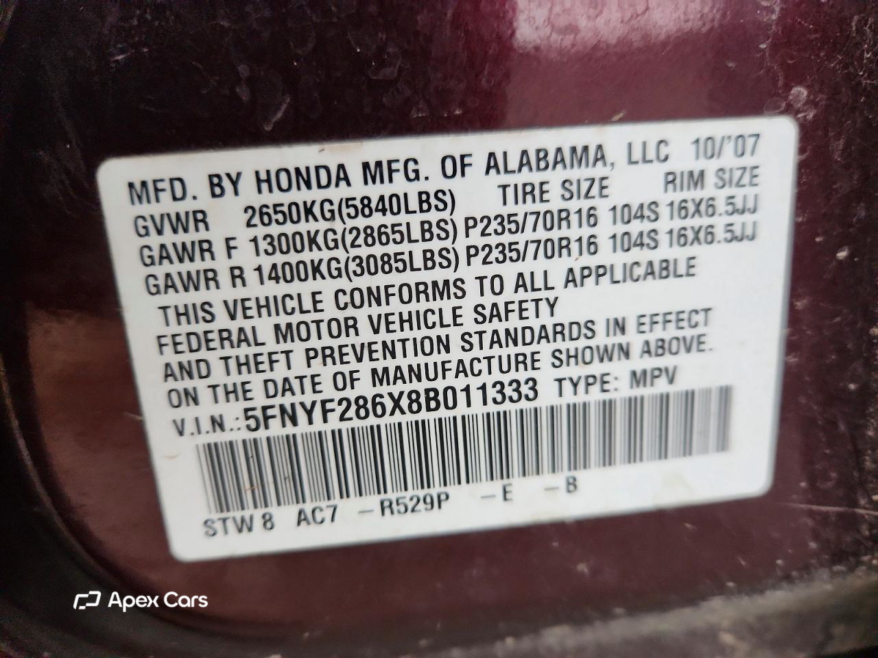 Honda Pilot 2008