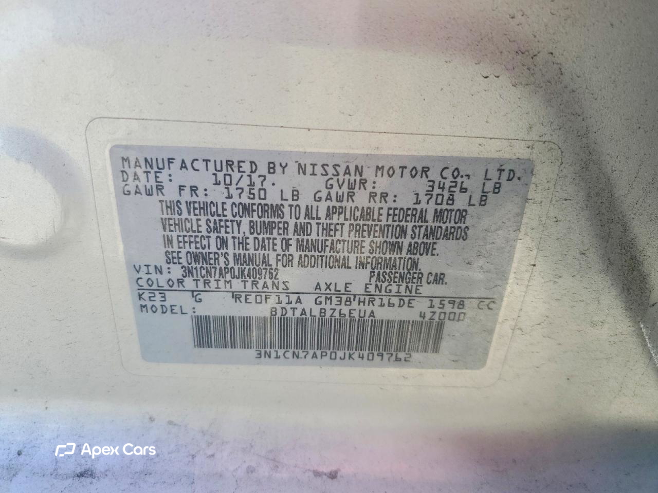 Nissan Versa 2018