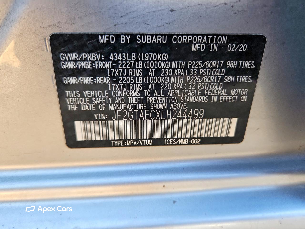 Subaru XV 2020