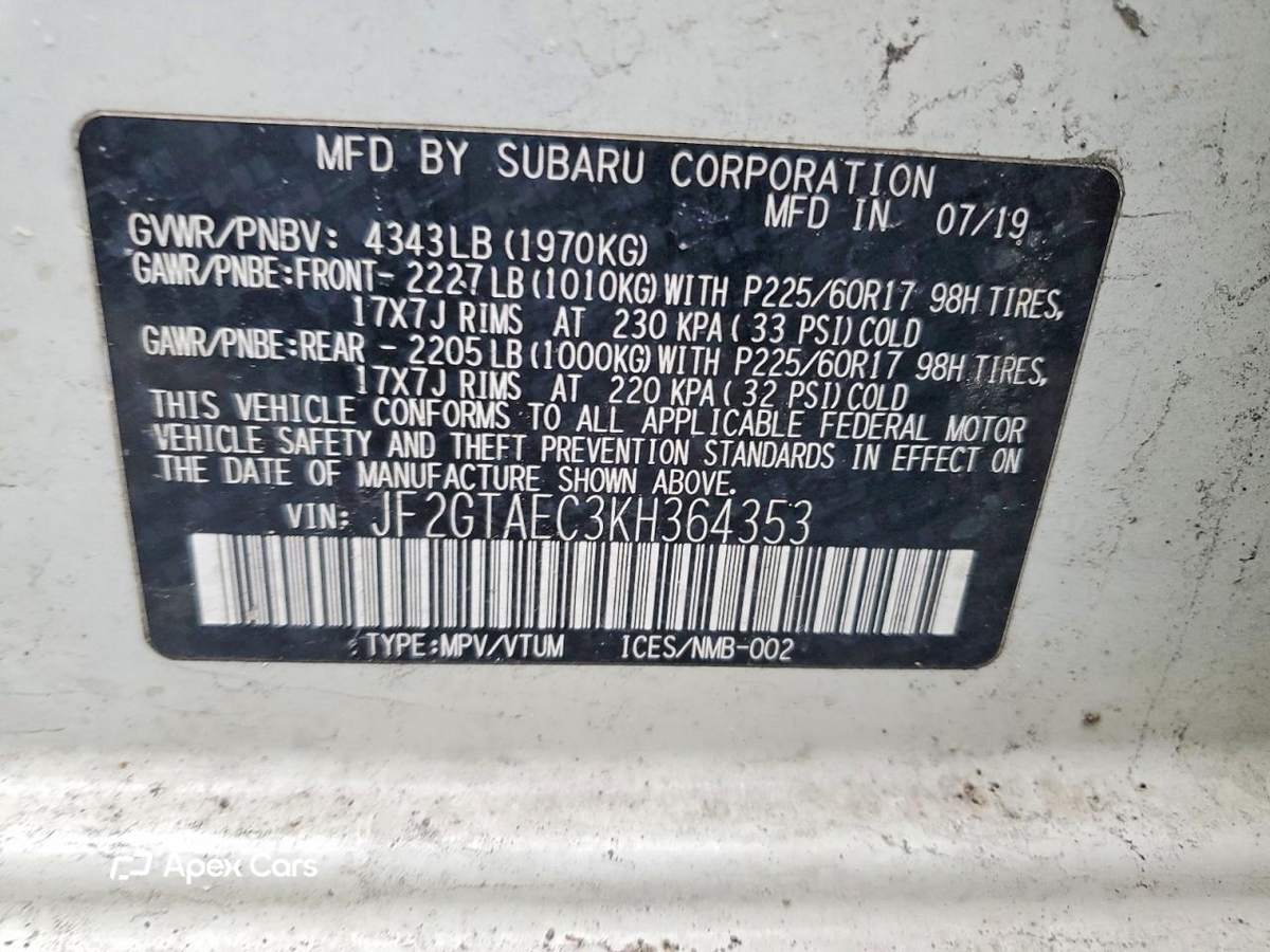 Subaru XV 2019