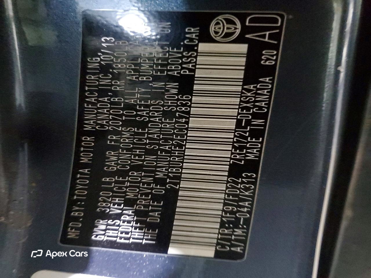 Toyota Corolla 2014