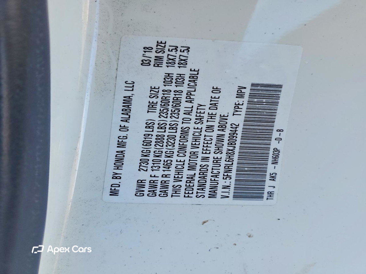 Honda Odyssey 2018