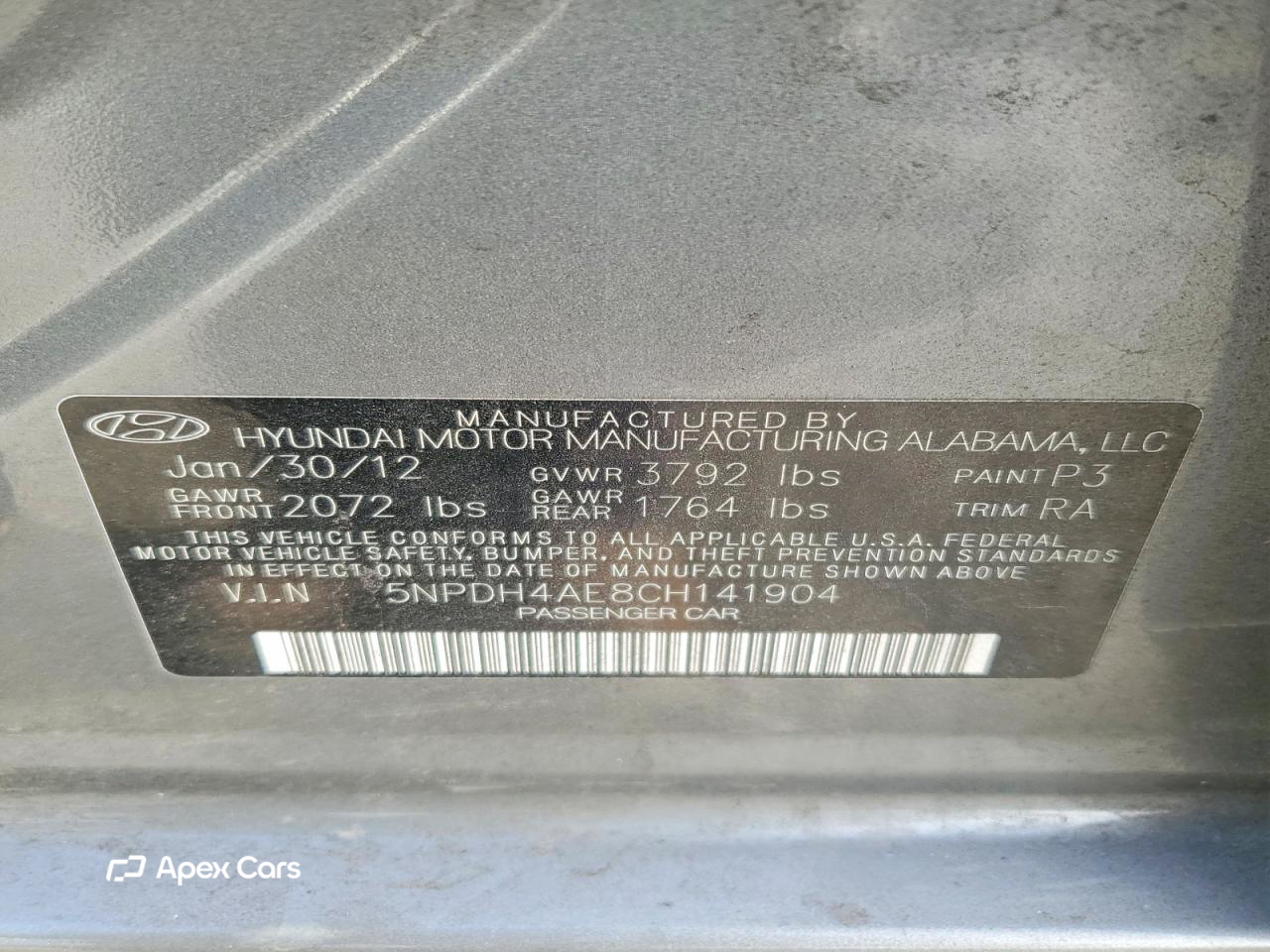 Hyundai Elantra 2012