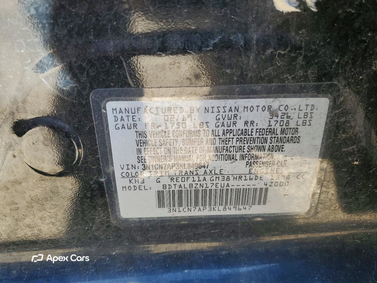 Nissan Versa 2019