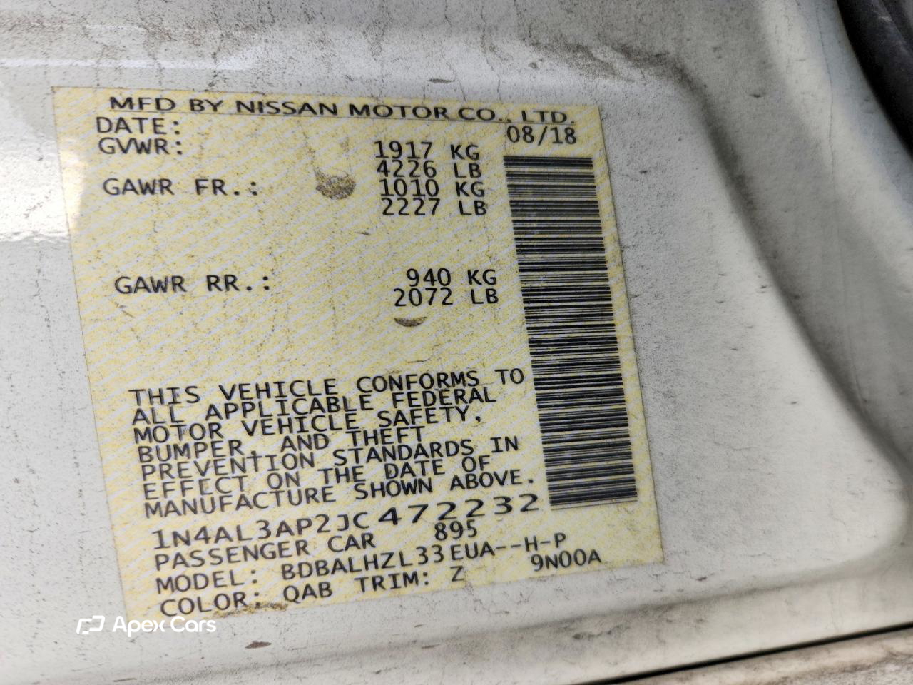 Nissan Altima 2018