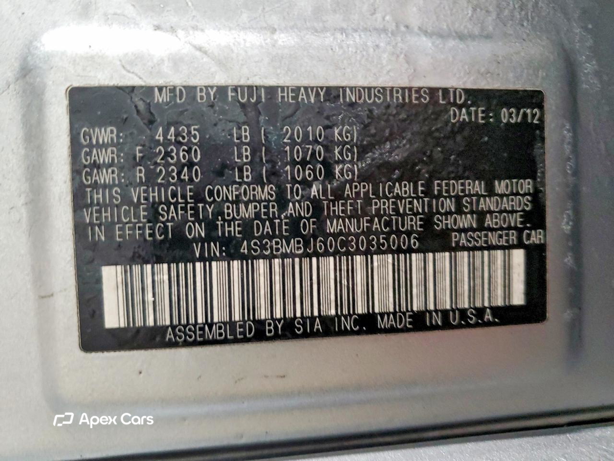 Subaru Legacy 2012