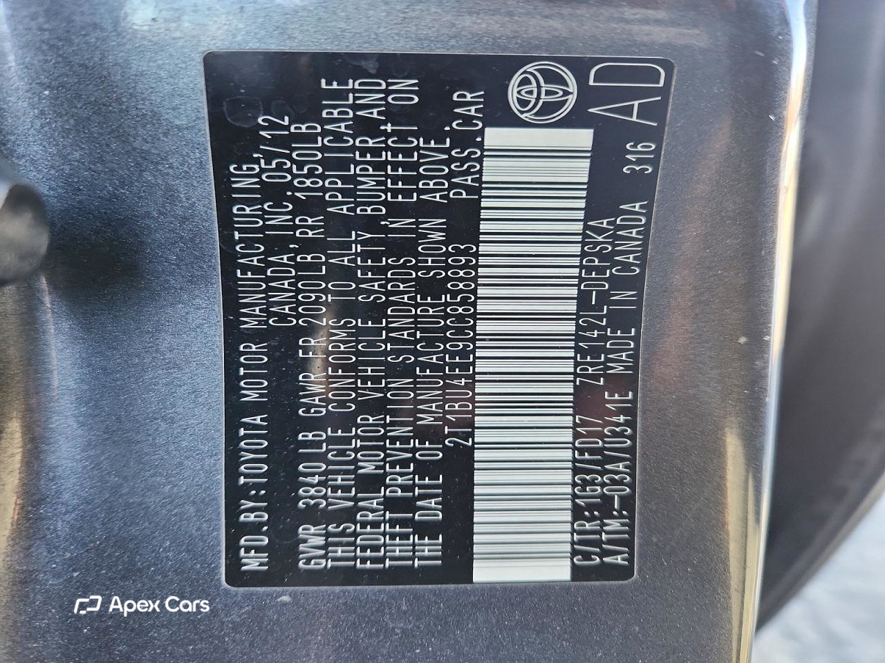 Toyota Corolla 2012