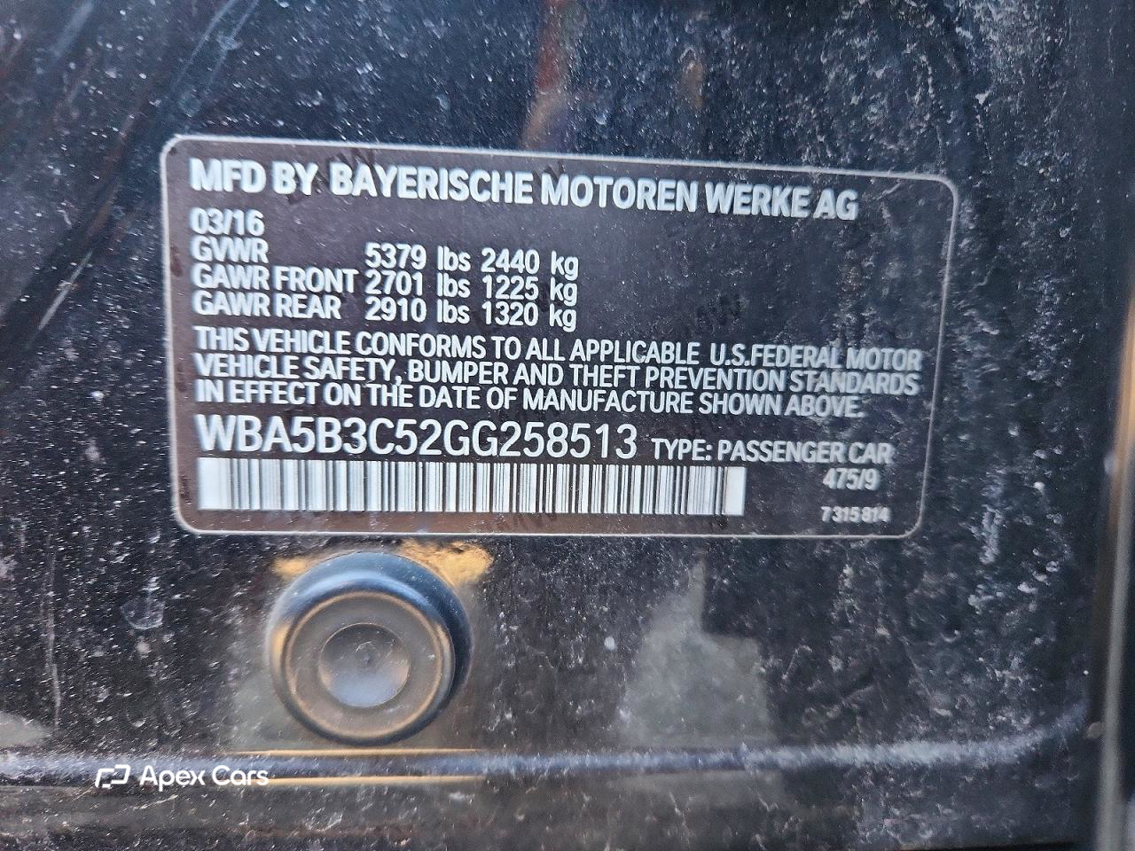 BMW Series 5 2016