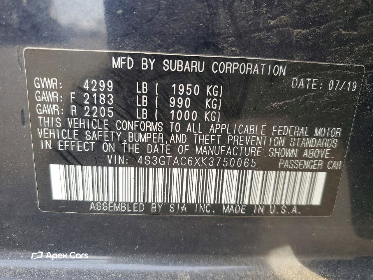 Subaru Impreza 2019
