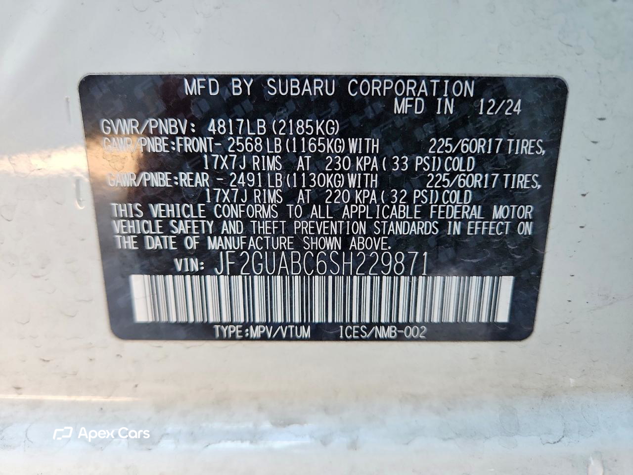 Subaru XV 2025