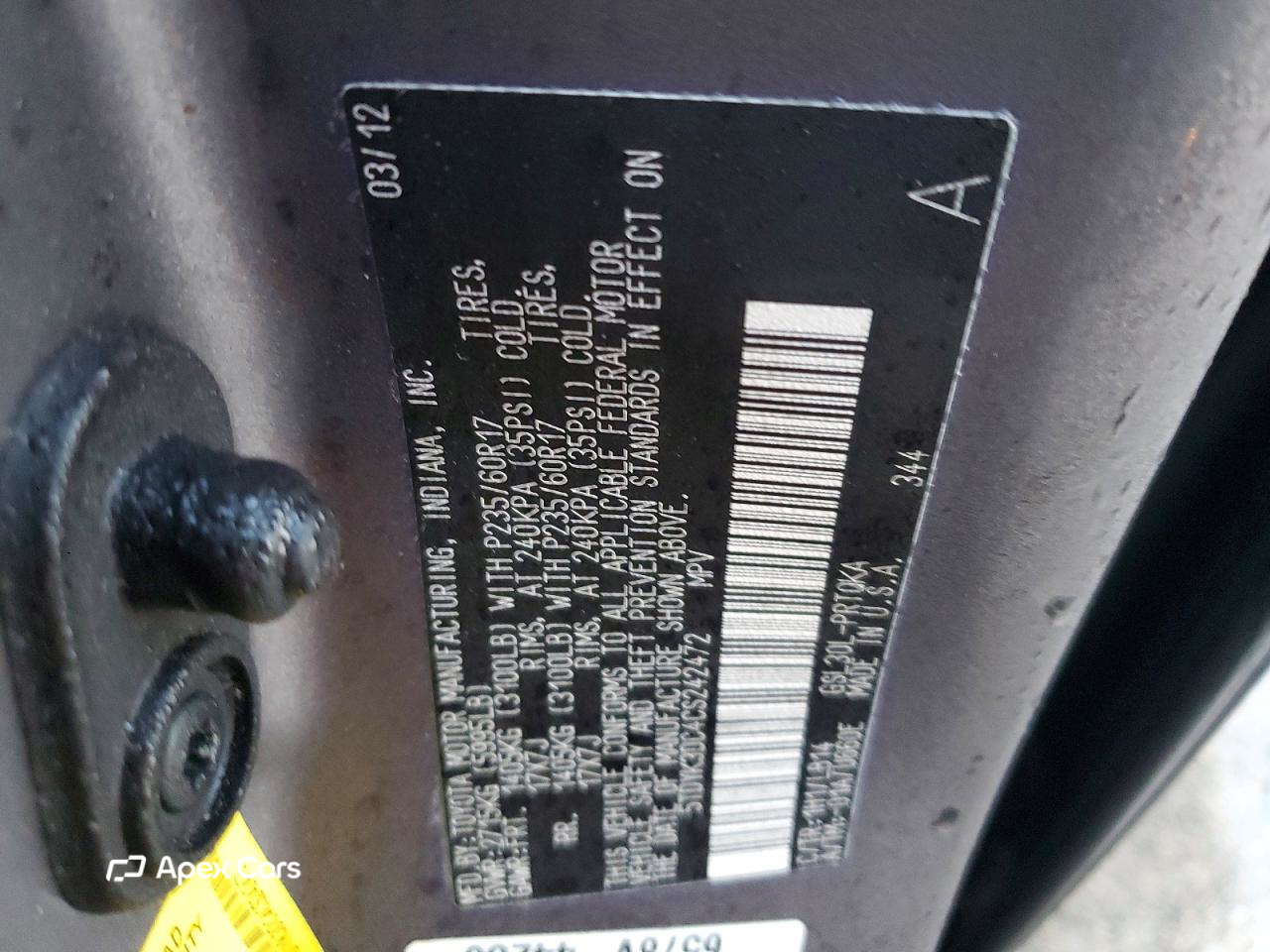 Toyota Sienna 2012