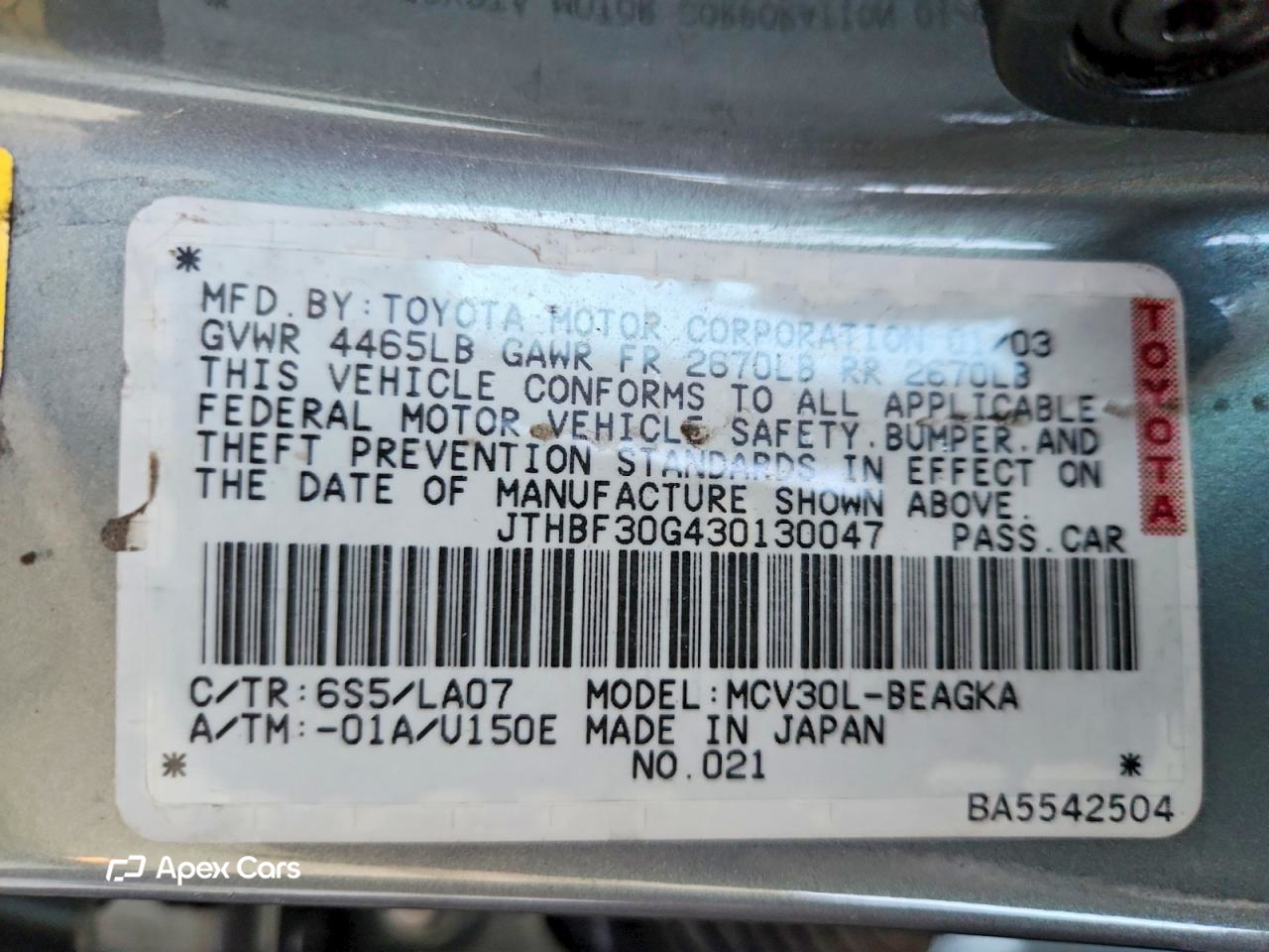 Lexus ES 2003