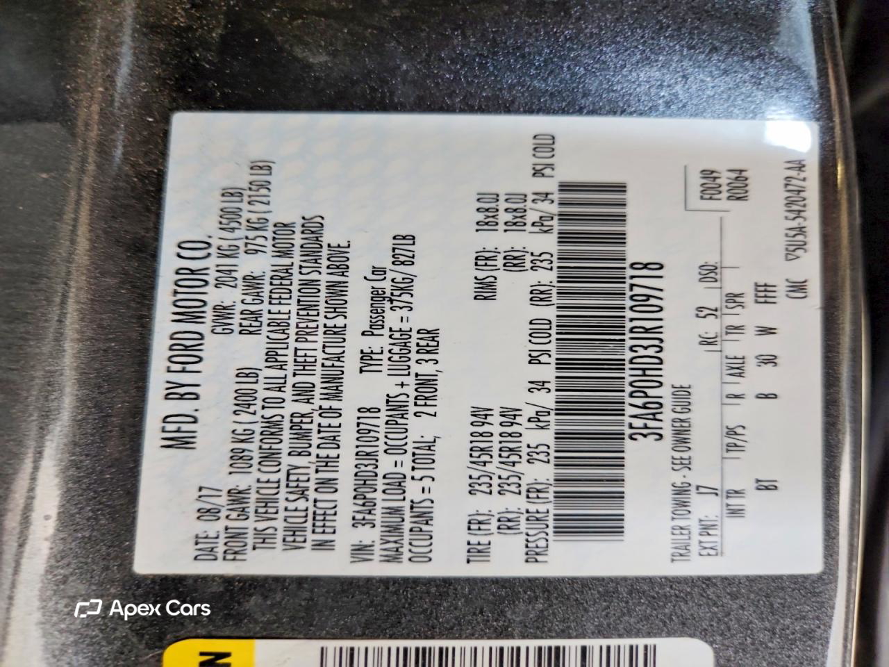 Ford Fusion 2018