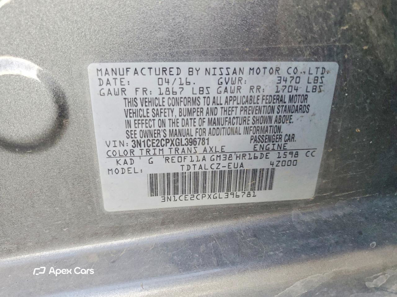Nissan Versa 2016