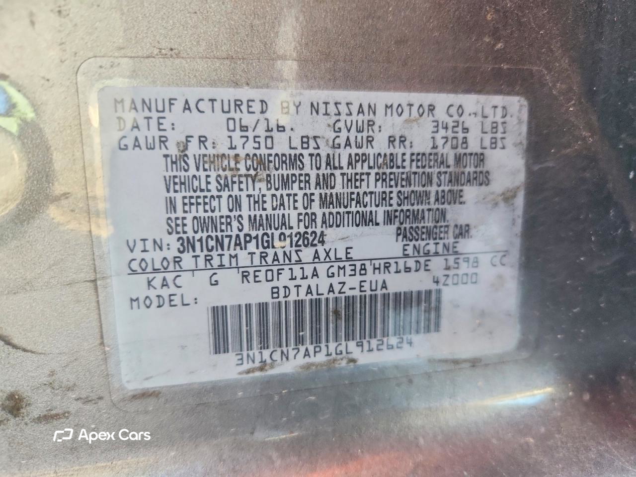 Nissan Versa 2016