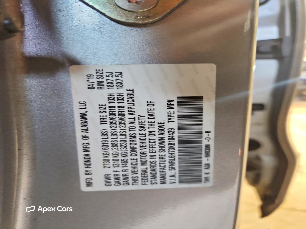 Honda Odyssey 2019
